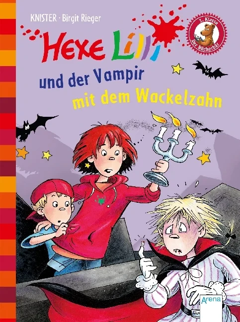 Coperta cărții "Hexe Lilli und der Vampir mit dem Wackelzahn" de Knister