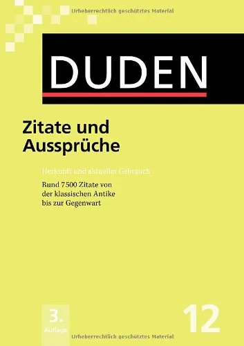 Coperta cărții "Duden BD. 12 - Zitate/ Ausspr" de Duden