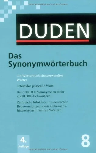 Coperta cărții "Der Duden in 12 Bänden - Band 8 : Das Synonymwörterbuch + CD" de Duden