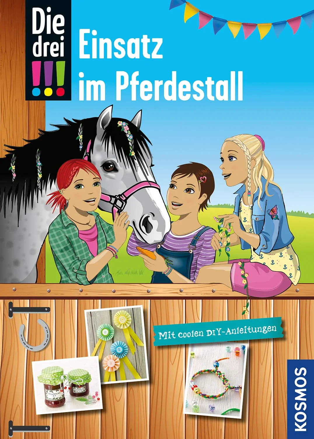 Coperta cărții "Die drei. Einsatz im Pferdestall" de Kari Erlhoff, Ina Biber, Karin Helmreich