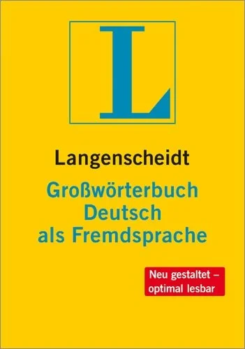 Coperta cărții "Langenscheidt Großworterbuch Deutsch als Fremdsprache" de Langenscheidt