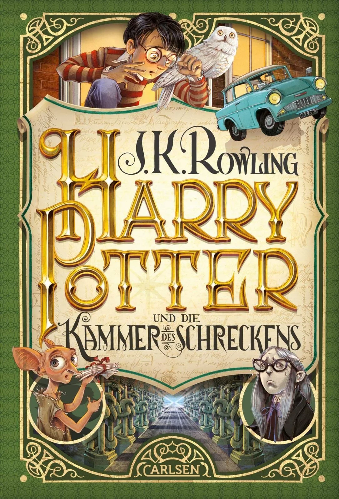 Coperta cărții "Harry Potter und die Kammer des Schreckens" de J.K. Rowling