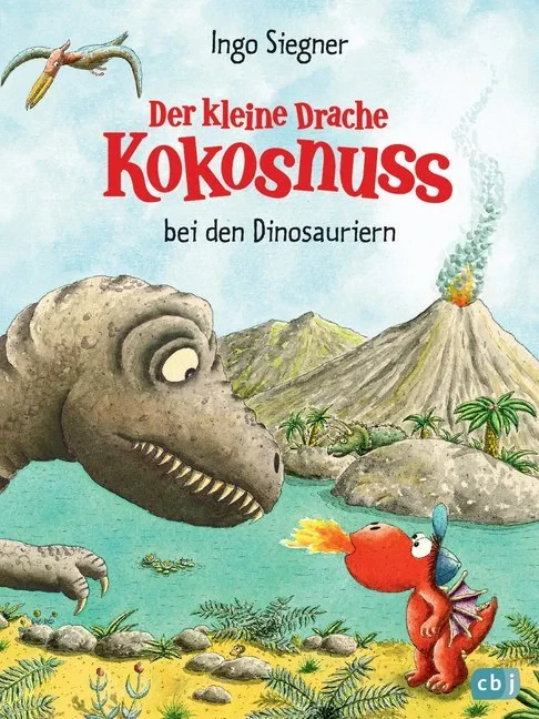 Coperta cărții "Der kleine Drache Kokosnuss bei den Dinosauriern" de Ingo Siegner
