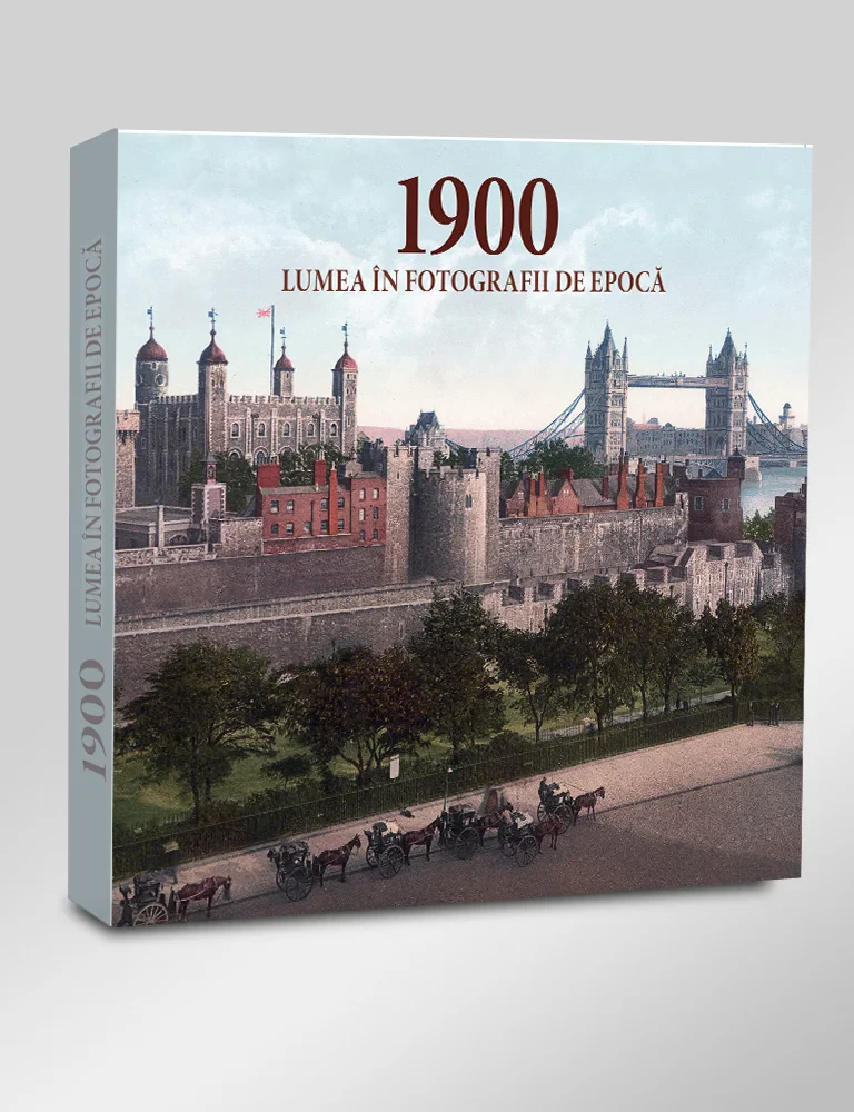 Coperta cărții "Album de arta- 1900 Lumea in fotografii de epoca" de Jurgen Sorges