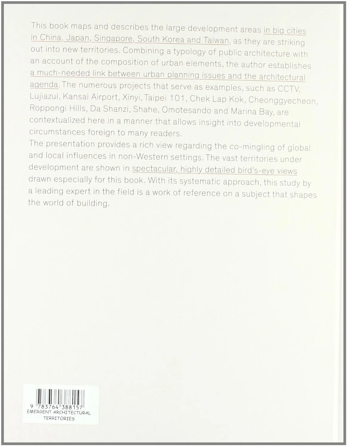 Coperta cărții "Emergent Architectural Territories in East Cities" de Peter G. Rowe