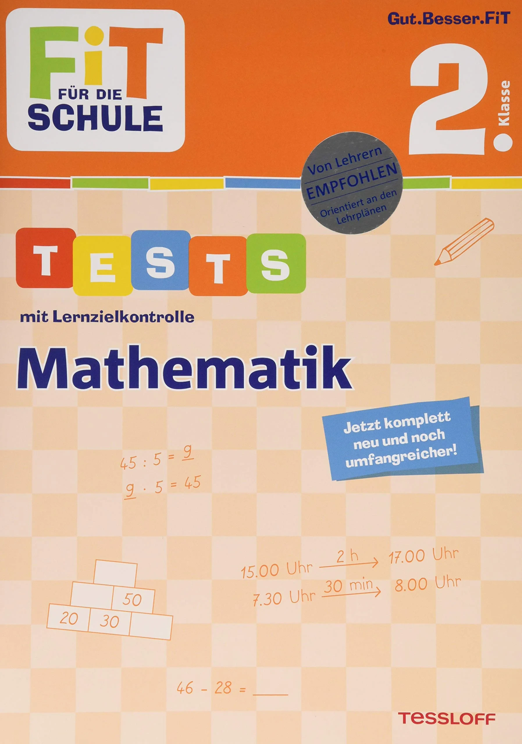 Coperta cărții "FiT FÜR DIE SCHULE. Tests mit Lernzielkontrolle. Mathematik 2. Klasse" de Julia Meyer, Tessloff Verlag