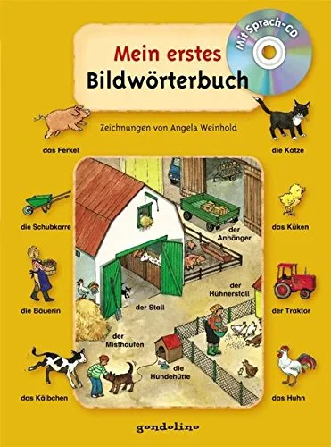 Coperta cărții "Mein erstes Bildwörterbuch, mit Sprach-CD" de Angela Weinhold