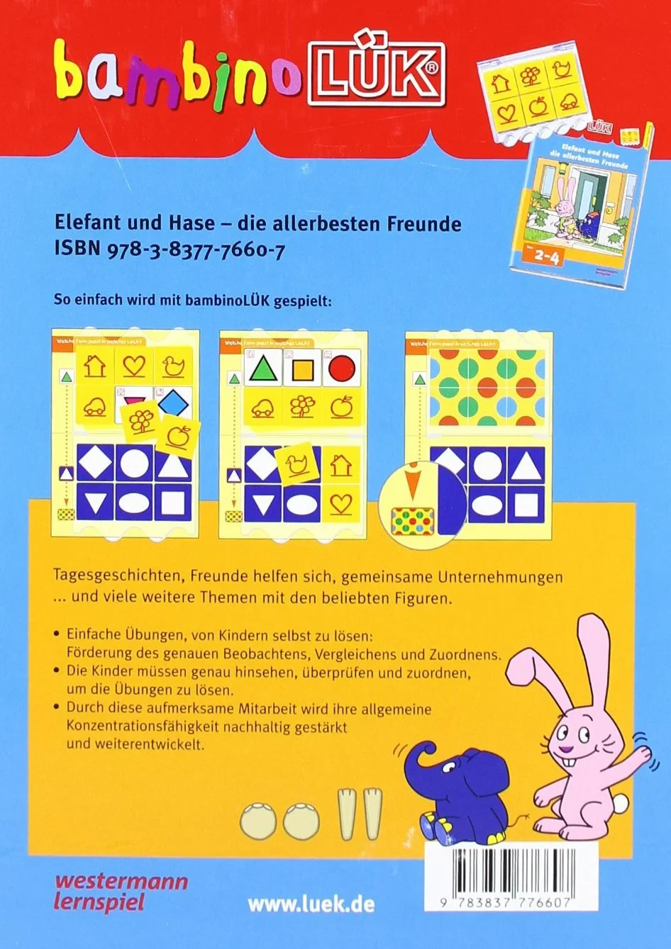 Coperta cărții "Elefant und Hase - die allerbesten Freunde" de Westermann