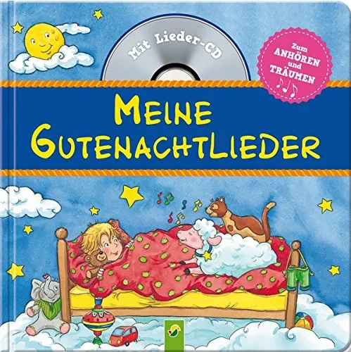 Coperta cărții "Meine Gutenachtlieder: Mit Lieder-CD. Alle Lieder gesungen und instrumental" de Stefanie Klaßen