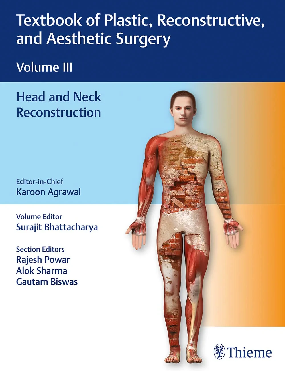Coperta cărții "Textbook of Plastic, Reconstructive, and Aesthetic Surgery (Vol. 3): Head and Neck Reconstruction" de Karoon Agrawal