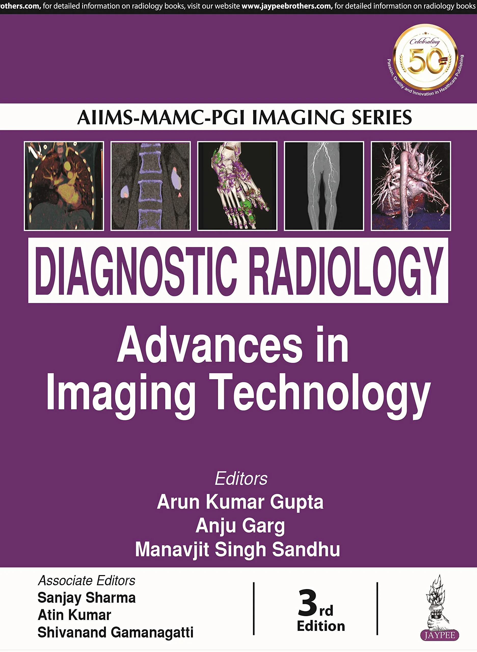 Coperta cărții "Diagnostic Radiology: Advances in Imaging Technology" de Arun Kumar Gupta, Anju Garg, Manavjit Singh Sandhu