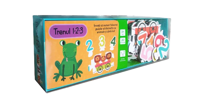 Coperta cărții "TRENUL 1-2-3 (Set carte + puzzle)" de Louise Buckens
