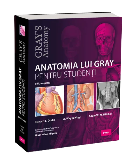 Coperta cărții "Anatomia lui Gray pentru studenti. Editia a patra" de Richard L. Drake, Adam W. M. Mitchell, Richard L. Drake; Wayne Vogl; Adam W. M. Mitchell; Consultanța stiintifica pentru editia in limba romană: Prof. Univ. Dr. Florin Mihail Filipoiu, Wayne Vogl, Consultanța stiintifica pentru editia in limba romană: Prof. Univ. Dr. Florin Mihail Filipoiu