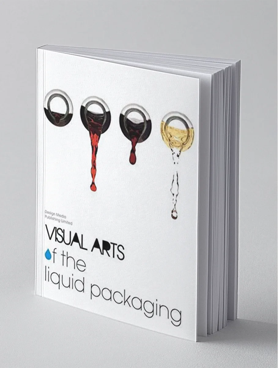 Coperta cărții "Visual Arts of the Liquid Packaging" de Design Media