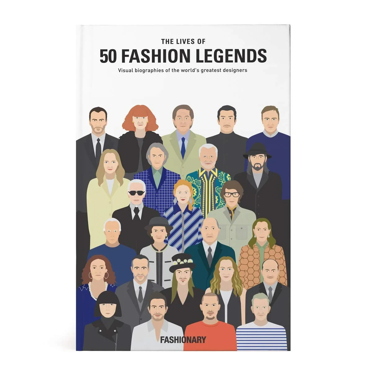Coperta cărții "The Lives of 50 Fashion Legends" de Fashionary