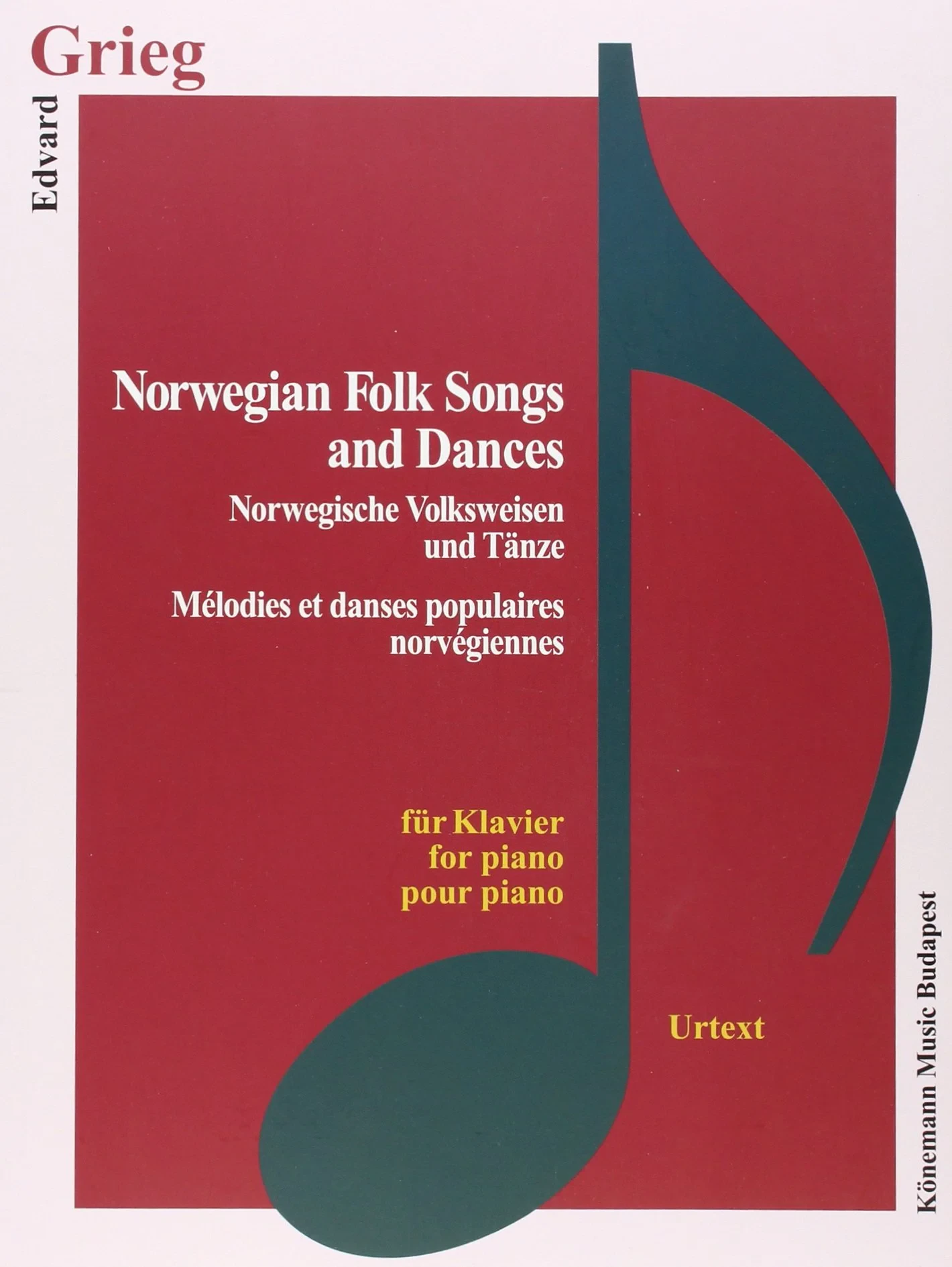 Coperta cărții "Grieg, Norwegian Folk Songs and Dances" de Edvard Grieg