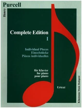Coperta cărții "Purcell, Complete Edition I Individual Pieces " de Henry Purcell