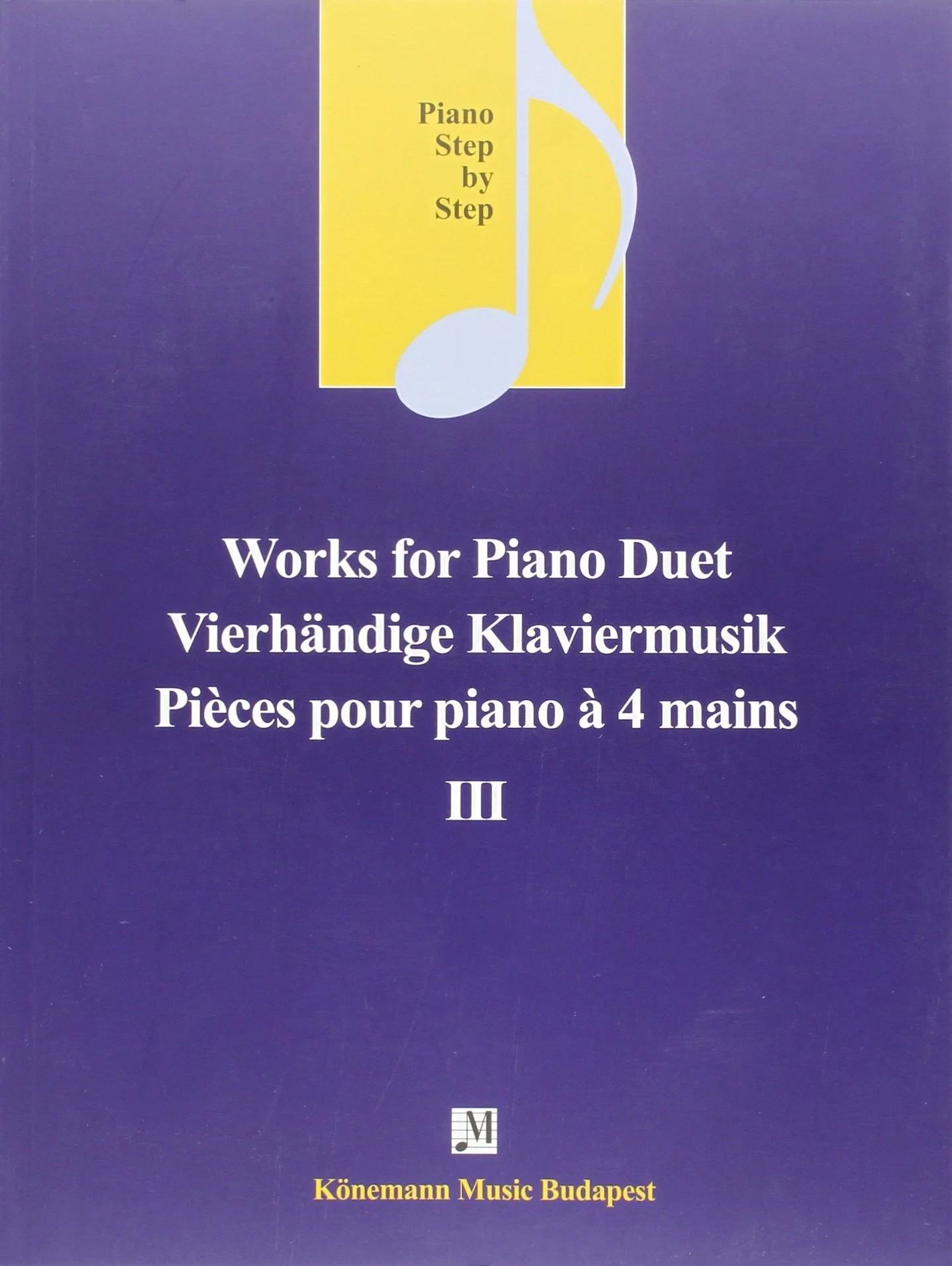 Coperta cărții "Vierhändige Klaviermusik III" de Könemann music budapest