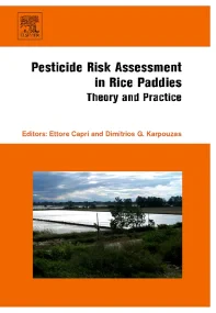 Pesticide Risk Assessment in Rice Paddies: Theory ...